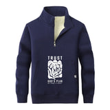 Trust God’s Plan Floral Cross Stand Collar Zip Sweatshirt