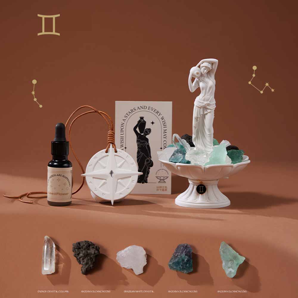 Twelve Constellation Aroma Crystal Stone Figurine