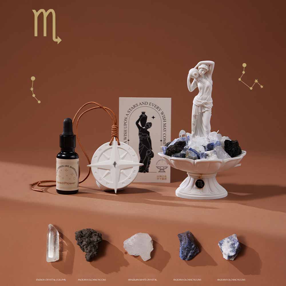 Twelve Constellation Aroma Crystal Stone Figurine