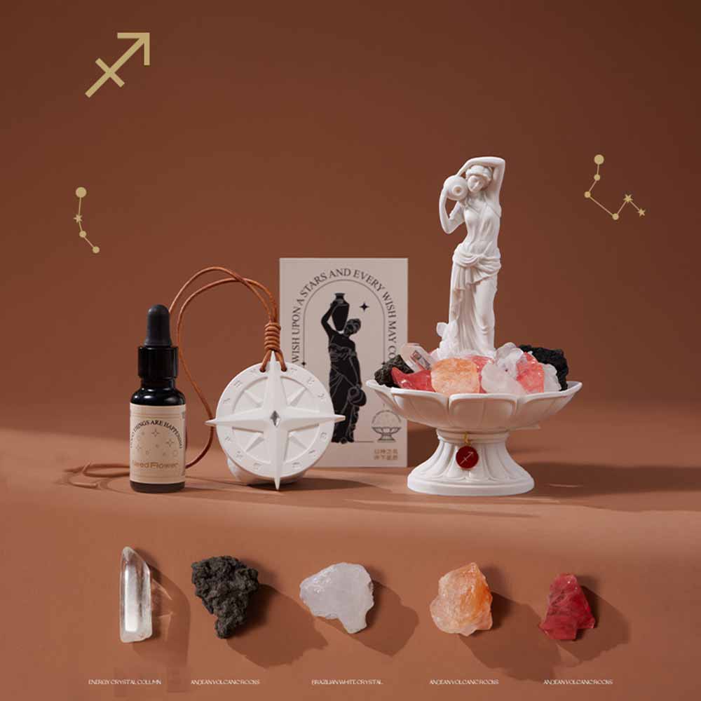 Twelve Constellation Aroma Crystal Stone Figurine
