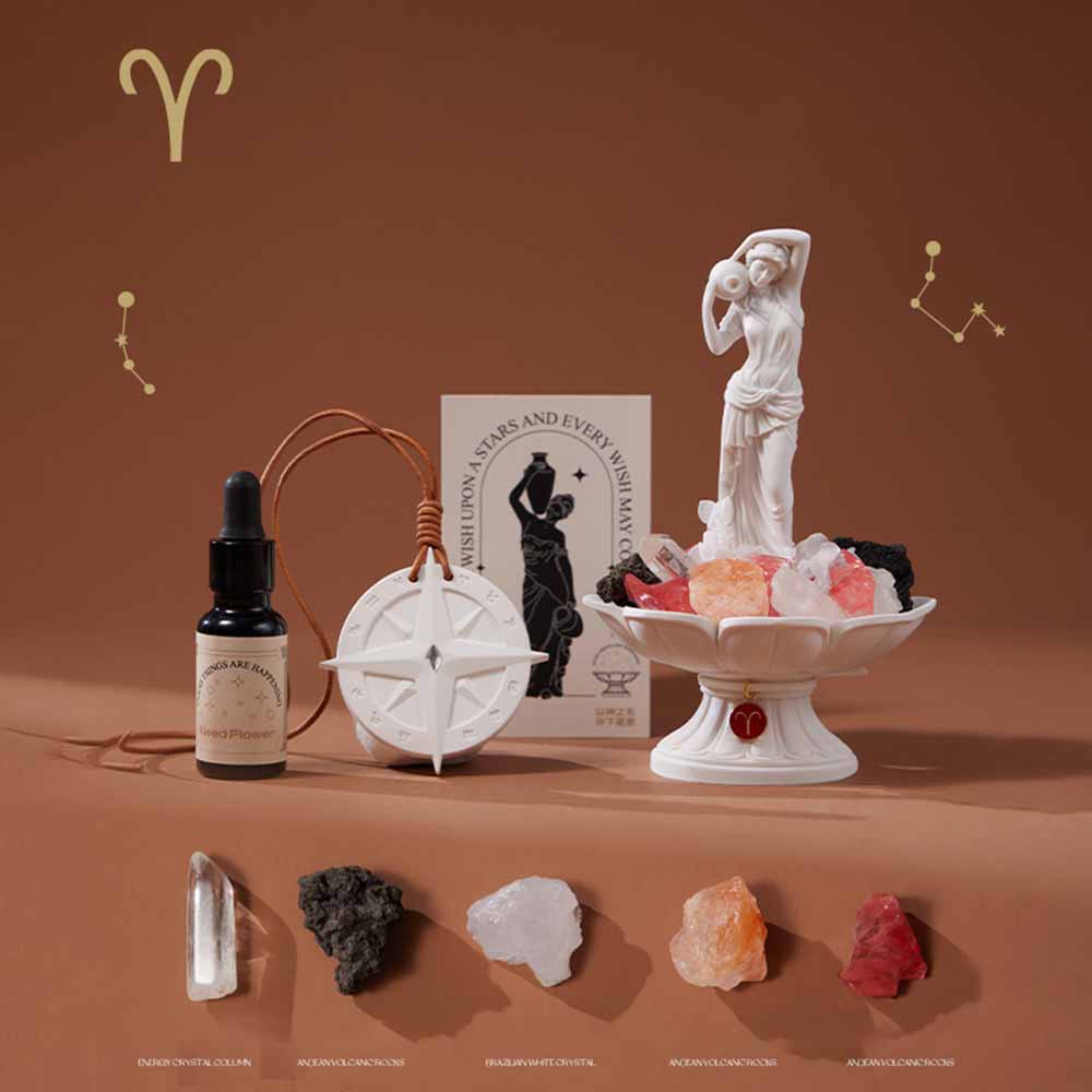 Twelve Constellation Aroma Crystal Stone Figurine