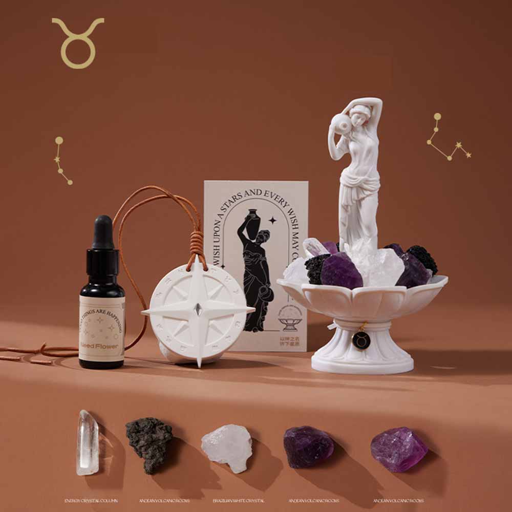 Twelve Constellation Aroma Crystal Stone Figurine