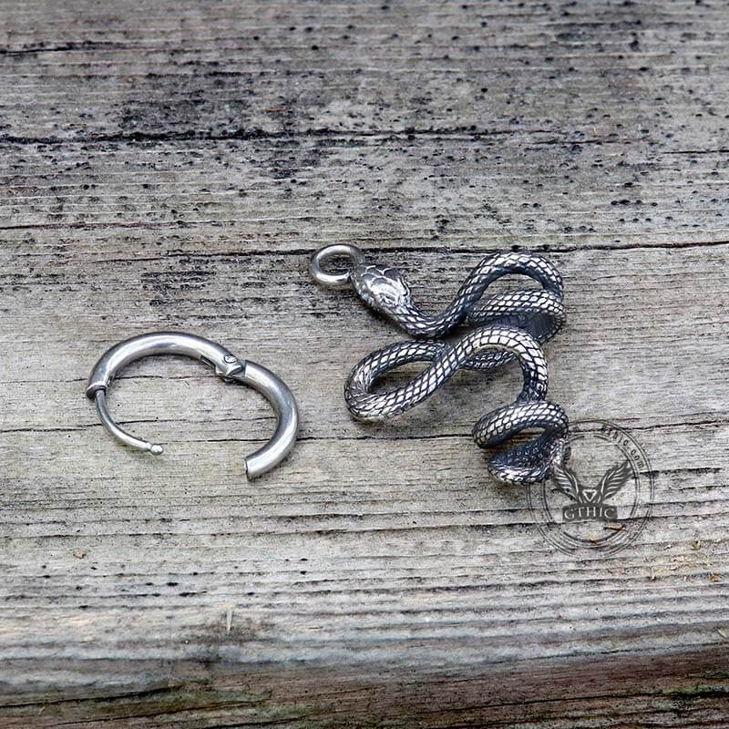 Twist Snake Stainless Steel Animal Pendant