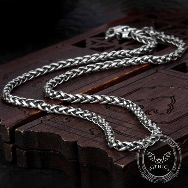 Twist Sterling Silver Chain Necklace | Gthic.com