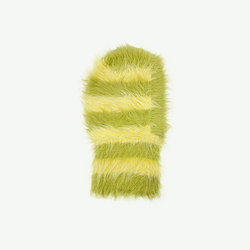 Two-Tone Striped Knitted Balaclava Hat | Gthic.com