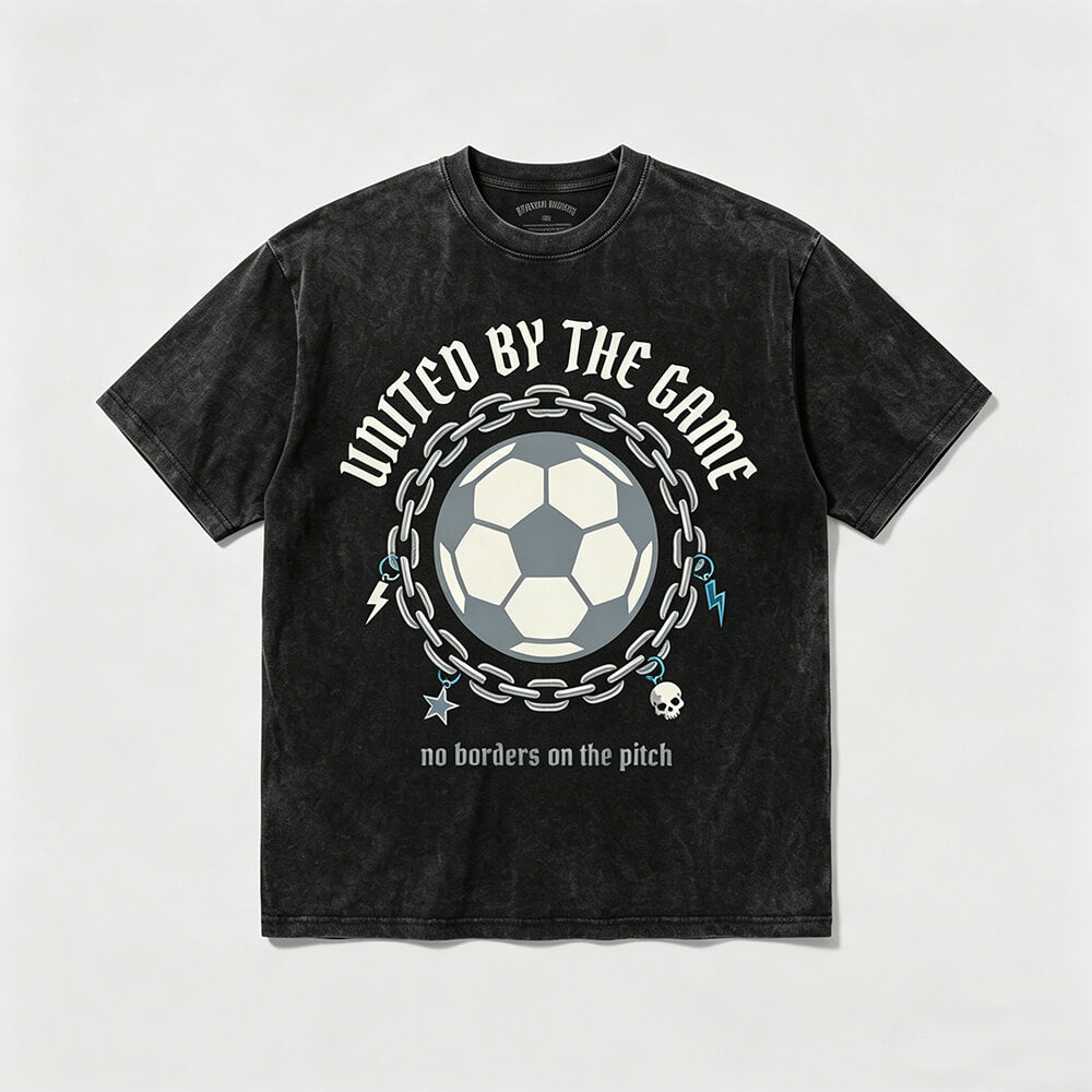 United By The Game Chain Ring Football Vintage Washed T-shirt | Gthic.com