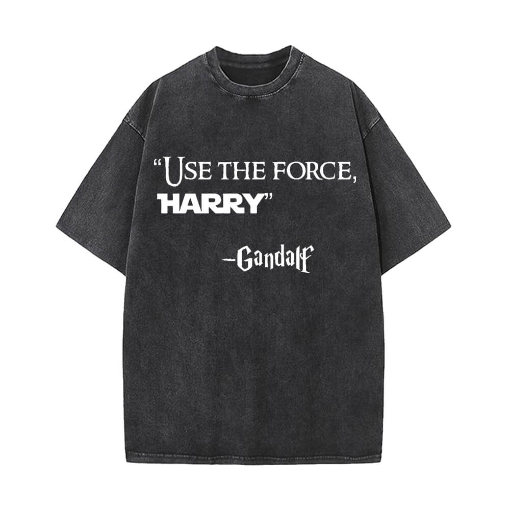 Use the Force Harry Gandalf Vintage Washed T-shirt 01 | Gthic.com