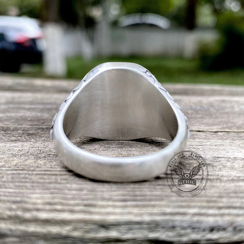 Valknut Celtic Triquetra Knot Sterling Silver Viking Ring