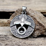 Valknut Viking Runes Eagle Stainless Steel Necklace