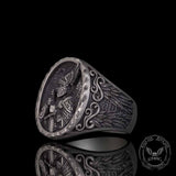 Valkyrie Warrior Winged Knight Sterling Silver Ring | Gthic.com
