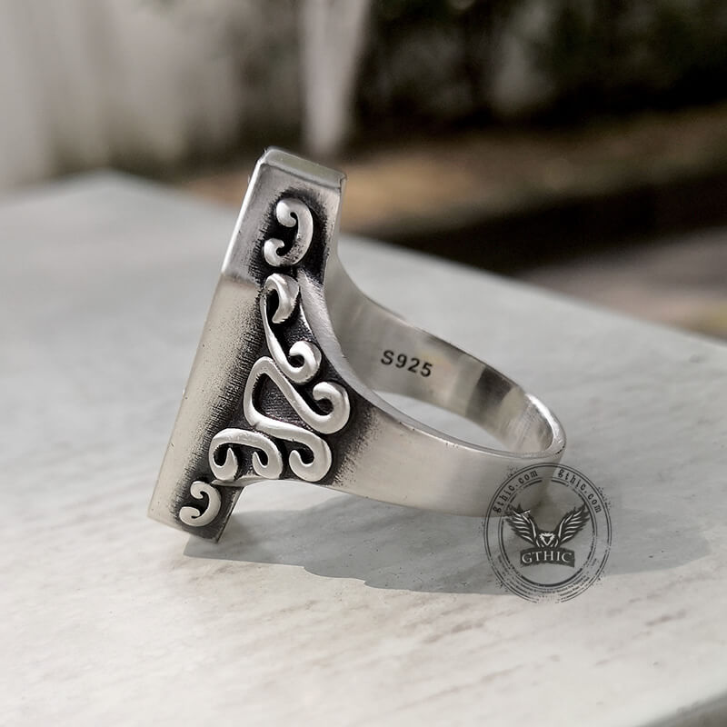 Vampire doodskist sterling zilveren schedel ring