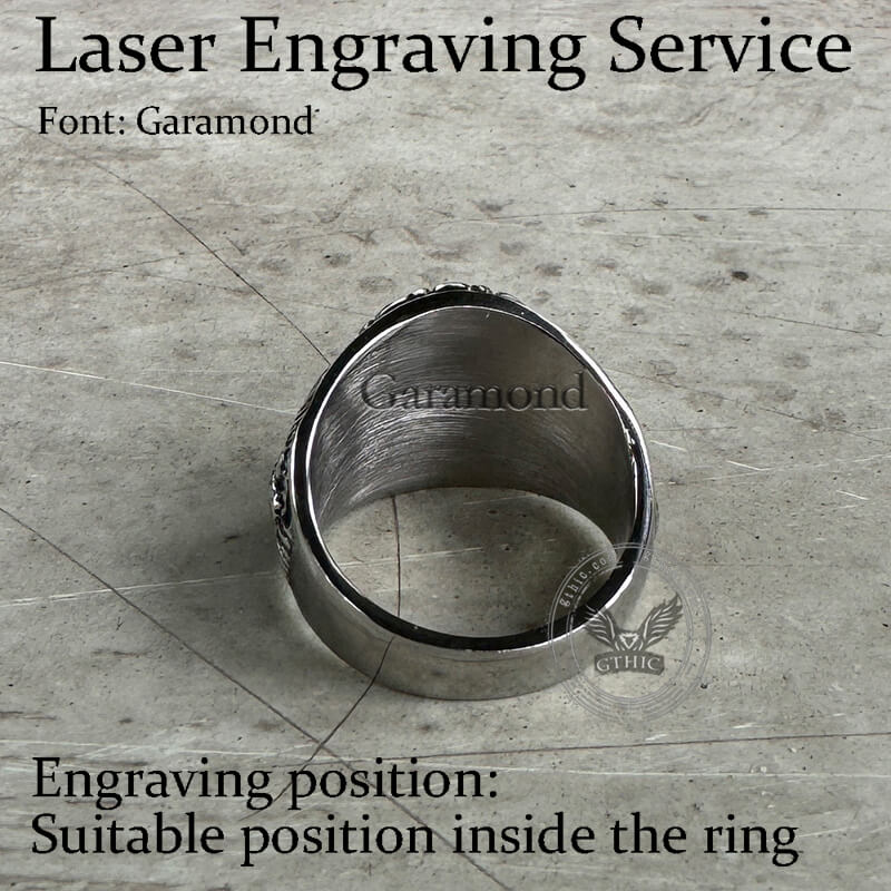 Vegvisir Rabenrunen Edelstahl Wikinger Ring