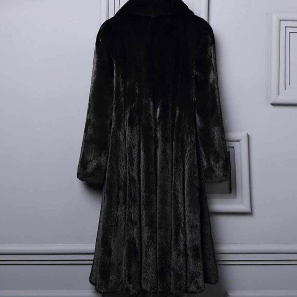 Velvet Slimming Warm Faux Fur Long Coat | Gthic.com