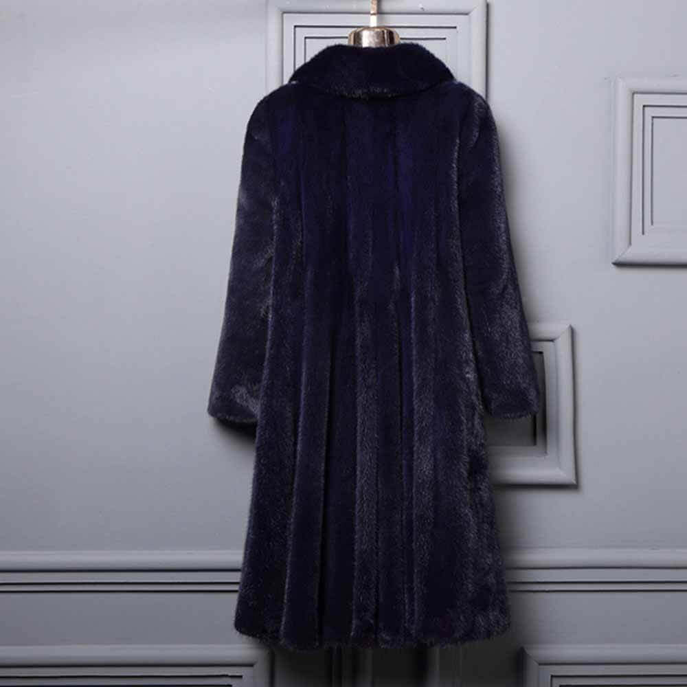 Velvet Slimming Warm Faux Fur Long Coat | Gthic.com