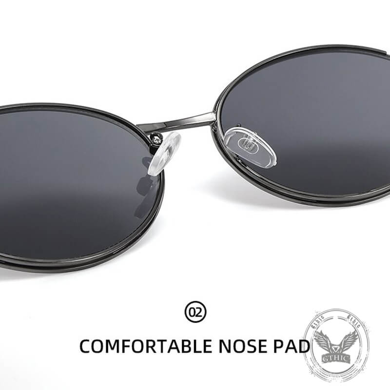 Versatile Metal Oval Bow PC Sunglasses | Gthic.com
