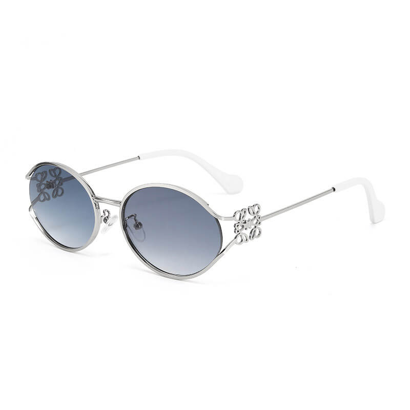 Versatile Metal Oval Bow PC Sunglasses | Gthic.com