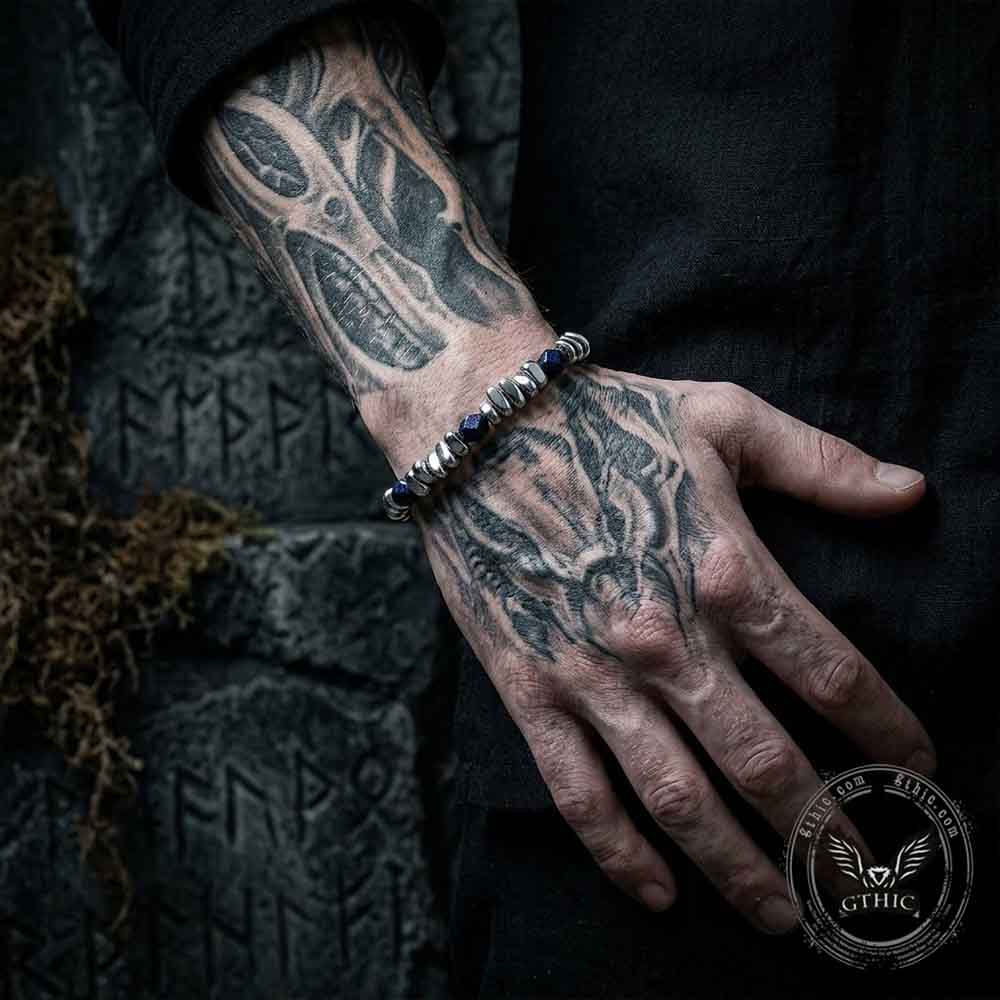 Versatile Natural Stone Beads Stainless Steel Bracelet | Gthic.com