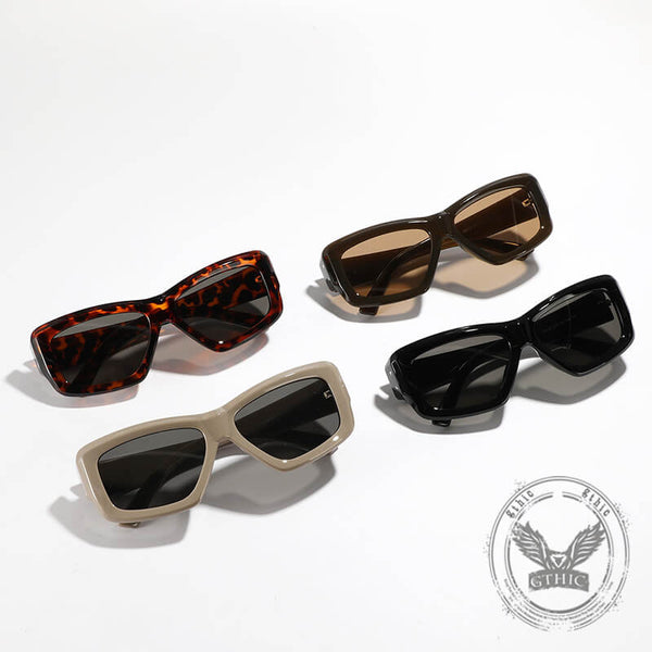 Versatile Y2K Rectangular Tech-Sense PC Sunglasses | Gthic.com