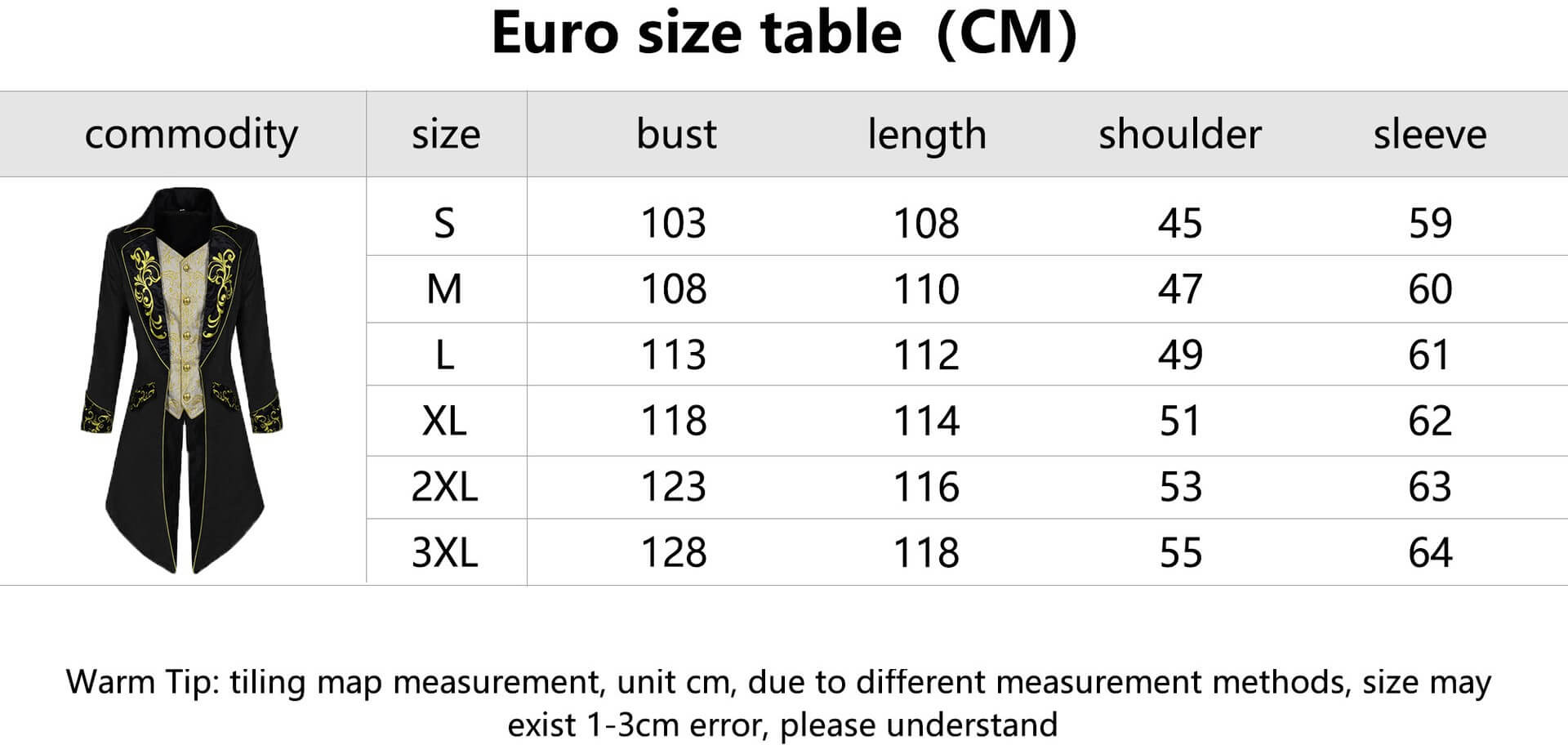 Victorian Button Lapel Tuxedo Halloween Costume