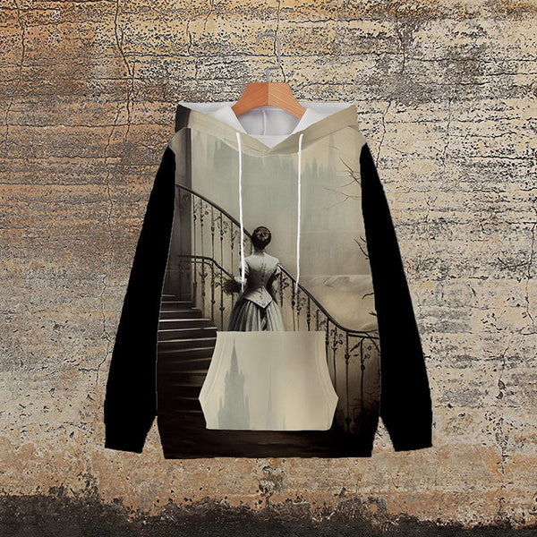 Victorian Castle in the Mist Polyester Hoodie | Gthic.com