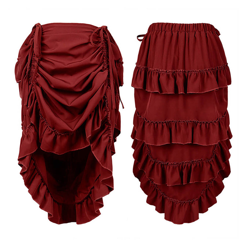 Victorian Gothic Wrap Ruffled Pirate Skirt | Gthic.com