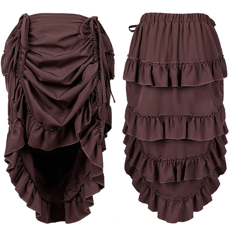Victorian Gothic Wrap Ruffled Pirate Skirt | Gthic.com