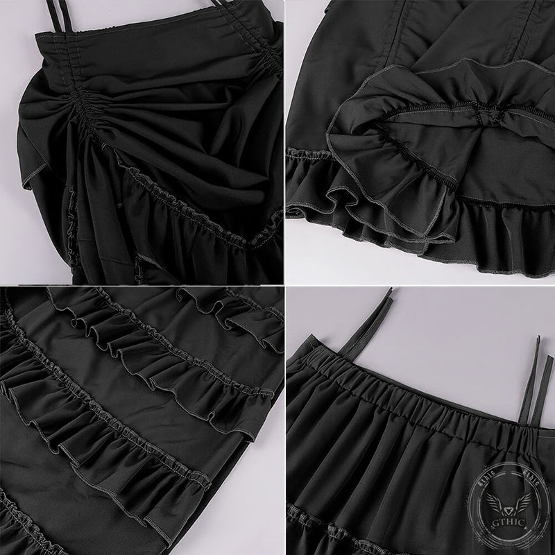 Victorian Gothic Wrap Ruffled Pirate Skirt | Gthic.com
