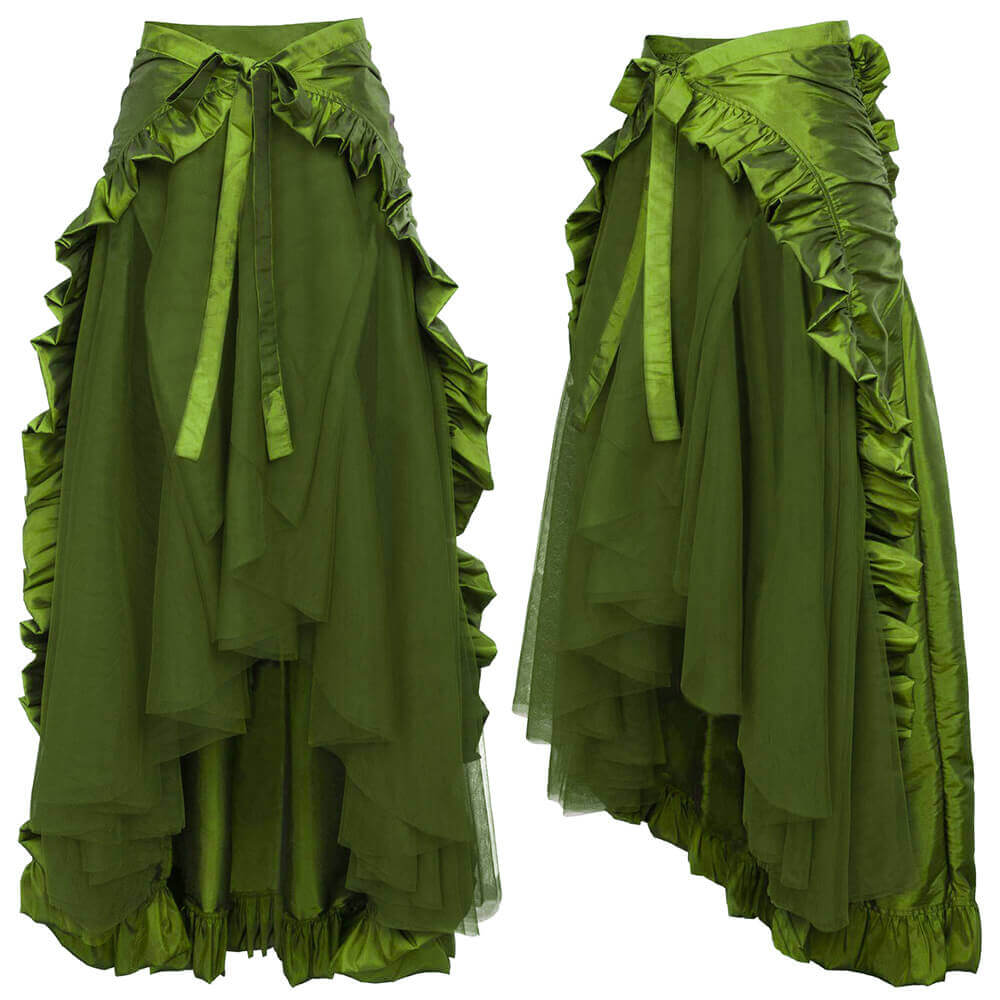 Victorian Steampunk Ruffle Pirate Wrap Skirt | Gthic.com