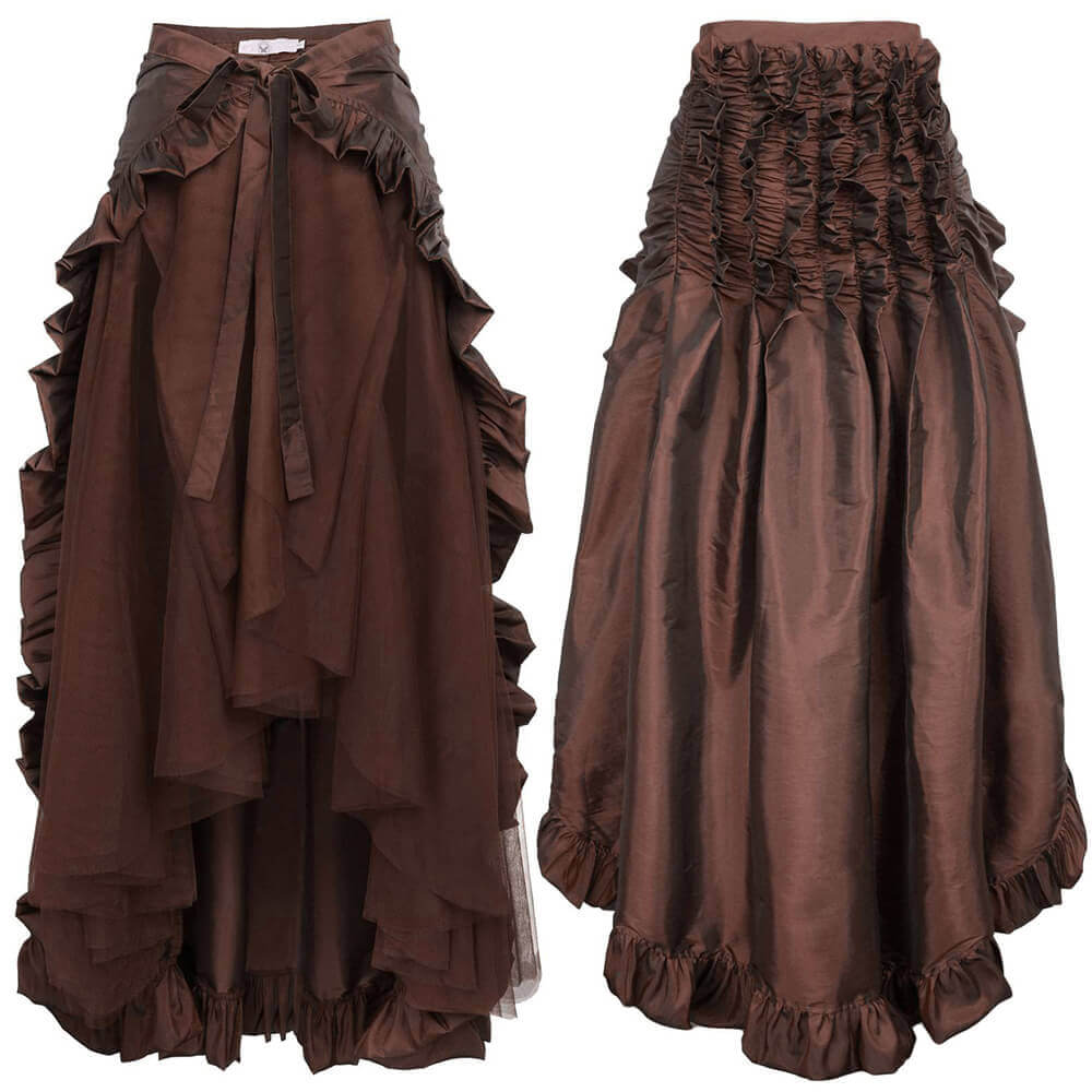 Victorian Steampunk Ruffle Pirate Wrap Skirt | Gthic.com