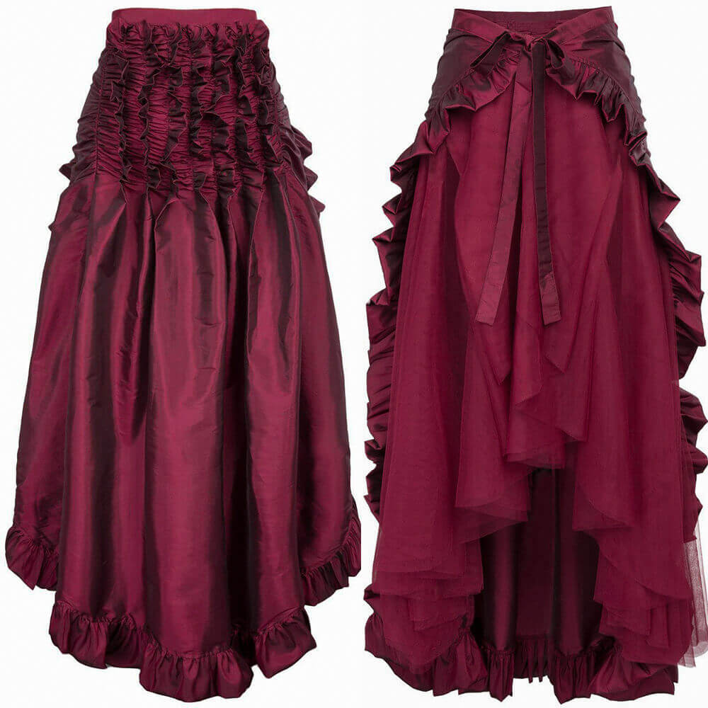 Victorian Steampunk Ruffle Pirate Wrap Skirt | Gthic.com