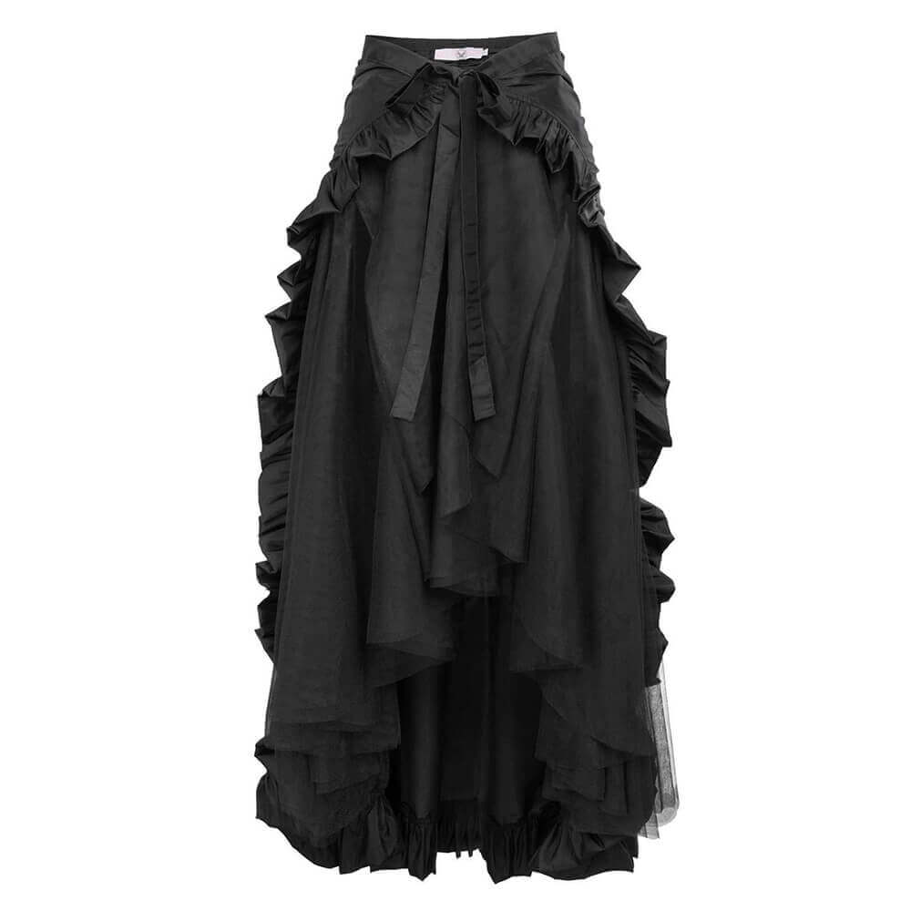 Victorian Steampunk Ruffle Pirate Wrap Skirt