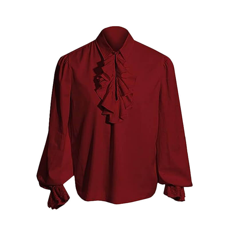Vampire White Ruffle Victorian Vampire Ruffled Shirt Halloween Costume – GTHIC