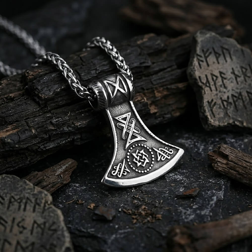 Viking Axe Stainless Steel Nordic Pendant | Gthic.com