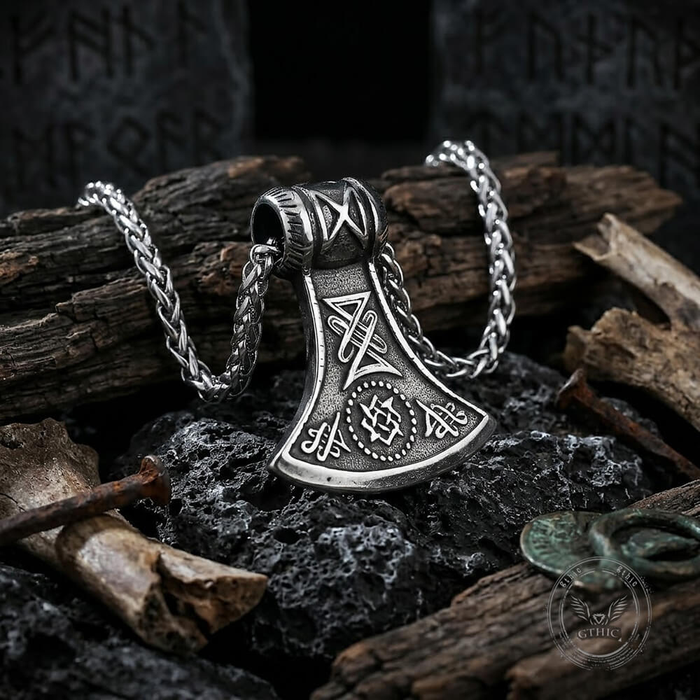 Viking Axe Stainless Steel Nordic Pendant | Gthic.com