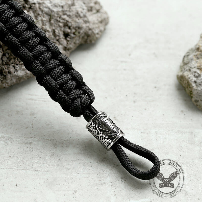 Viking Axe Valknut Stainless Steel Paracord Bracelet