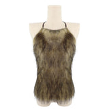 Viking Barbarian Faux Fur Halter Cosplay Costume