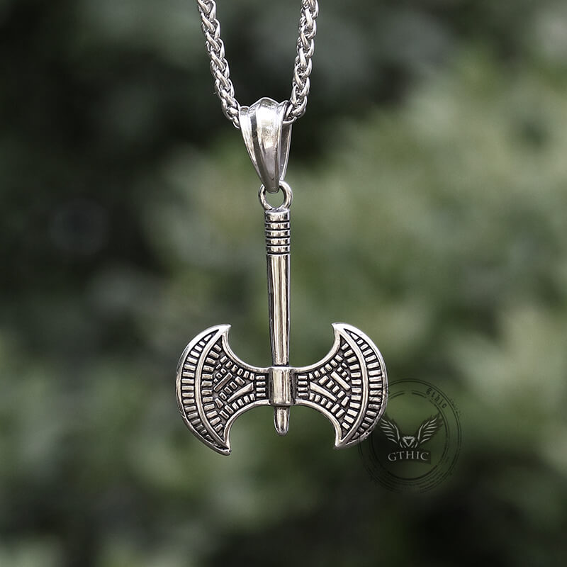 Viking Battle Axe Stainless Steel Pendant | Gthic.com