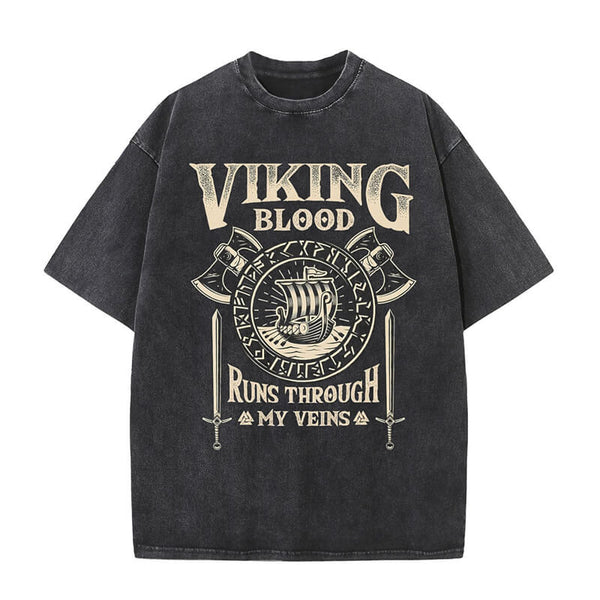 Viking Blood Runs Through My Veins T-shirt | Gthic.com