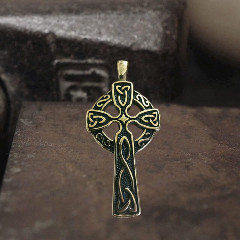 Viking Celtic Cross Stainless Steel Pendant | Gthic.com