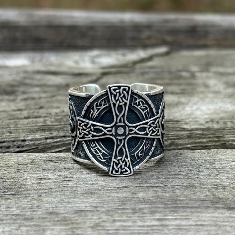 viking_celtic_cross_sterling_silver_open_ring_gthic