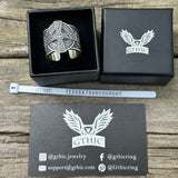 Viking Celtic Cross Sterling Silver Open Ring