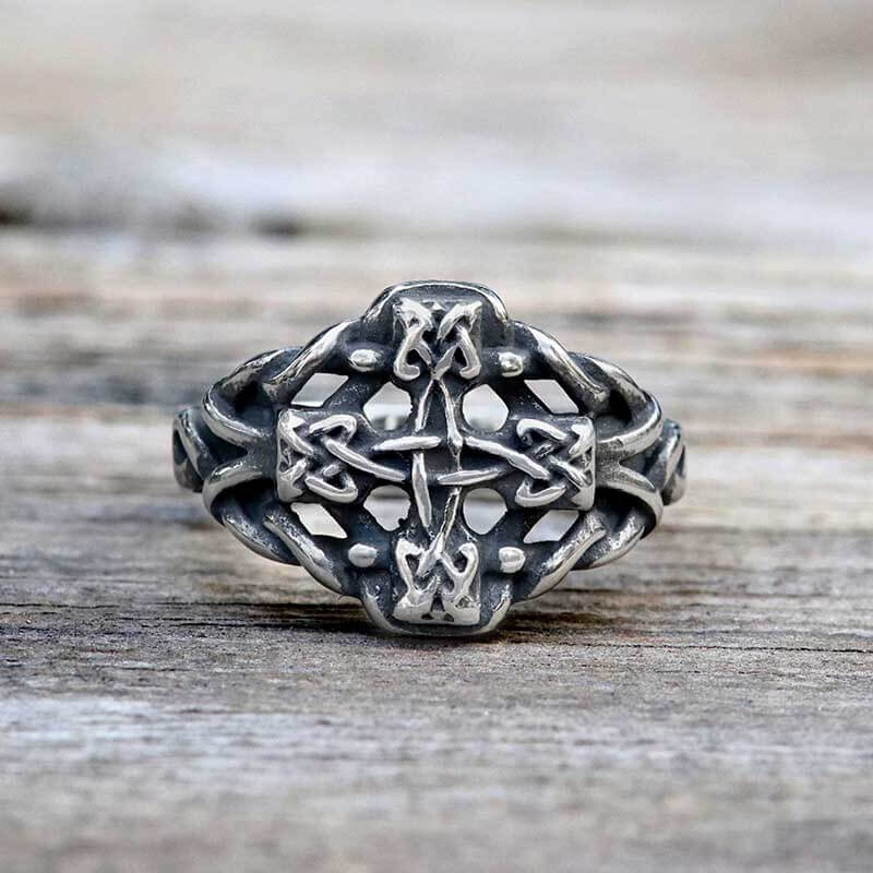 Viking Celtic Knot Stainless Steel Ring | Gthic.com