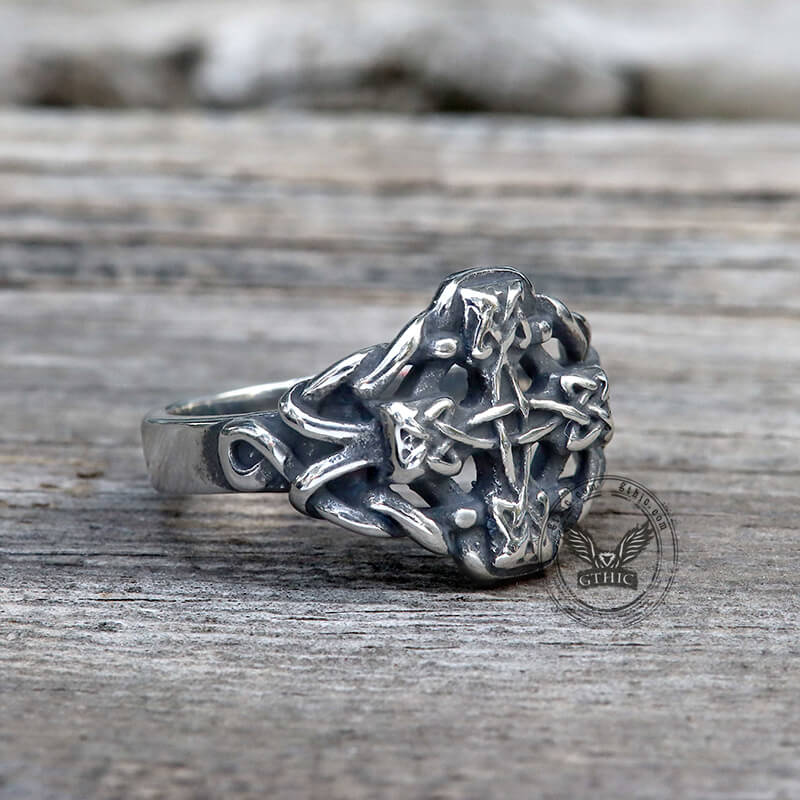Viking Celtic Knot Stainless Steel Ring | Gthic.com