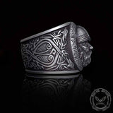 Viking Celtic Knot Warrior Silver Ring | Gthic.com