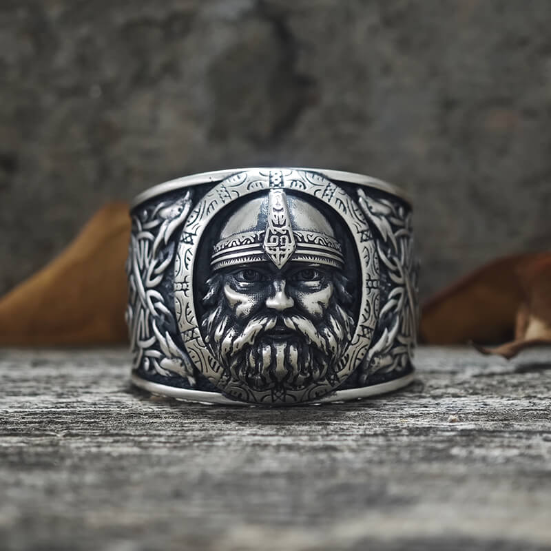 Viking Celtic Knot Warrior Sterling Silver Ring | Gthic.com