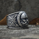 Viking Celtic Knot Warrior Sterling Silver Ring | Gthic.com