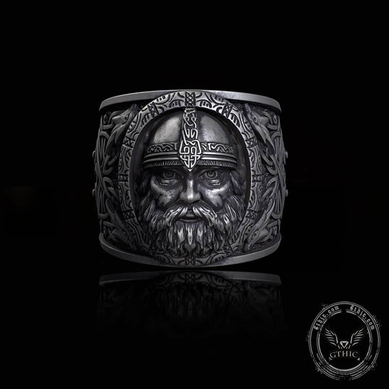 Viking Celtic Knot Warrior Sterling Silver Ring