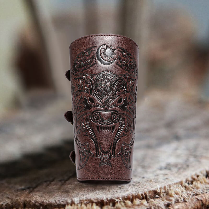 Viking Fenrir Wolf Warrior Bracers | Gthic.com