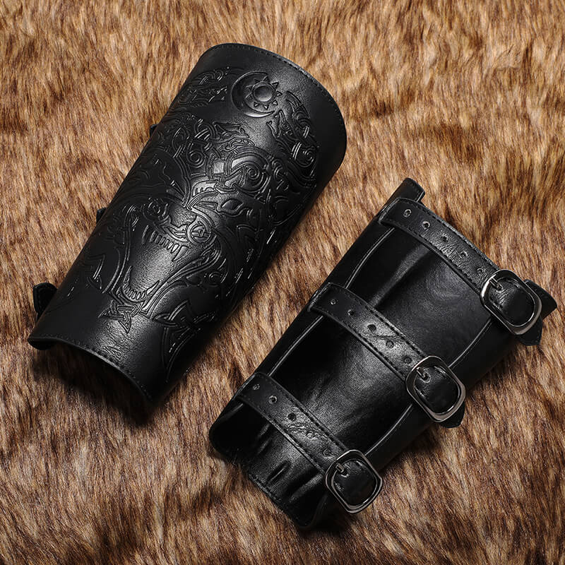 Viking Fenrir Wolf Warrior Bracers | Gthic.com