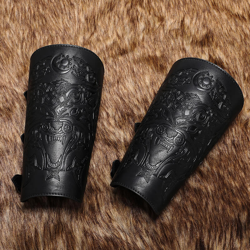 Viking Fenrir Wolf Warrior Bracers | Gthic.com